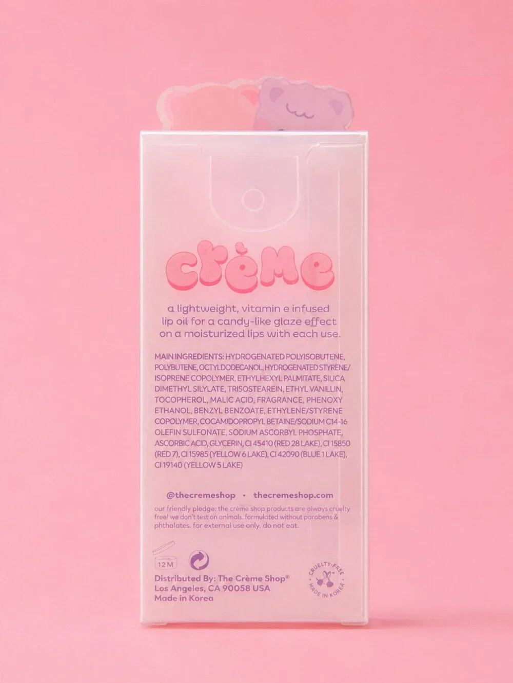 💖3/$25 The Crème Shop Boba Bears High-Shine Tinted Lip Oil Duo